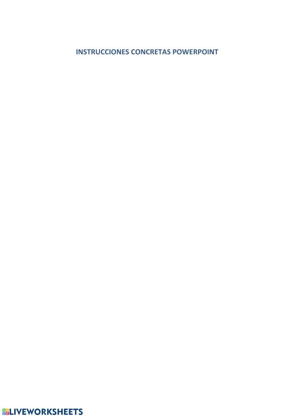 Instrucciones concretas