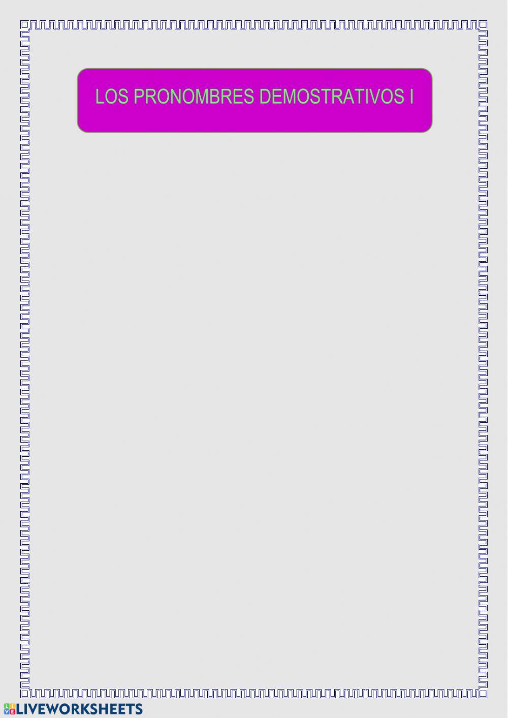 Pronombres demostrativos