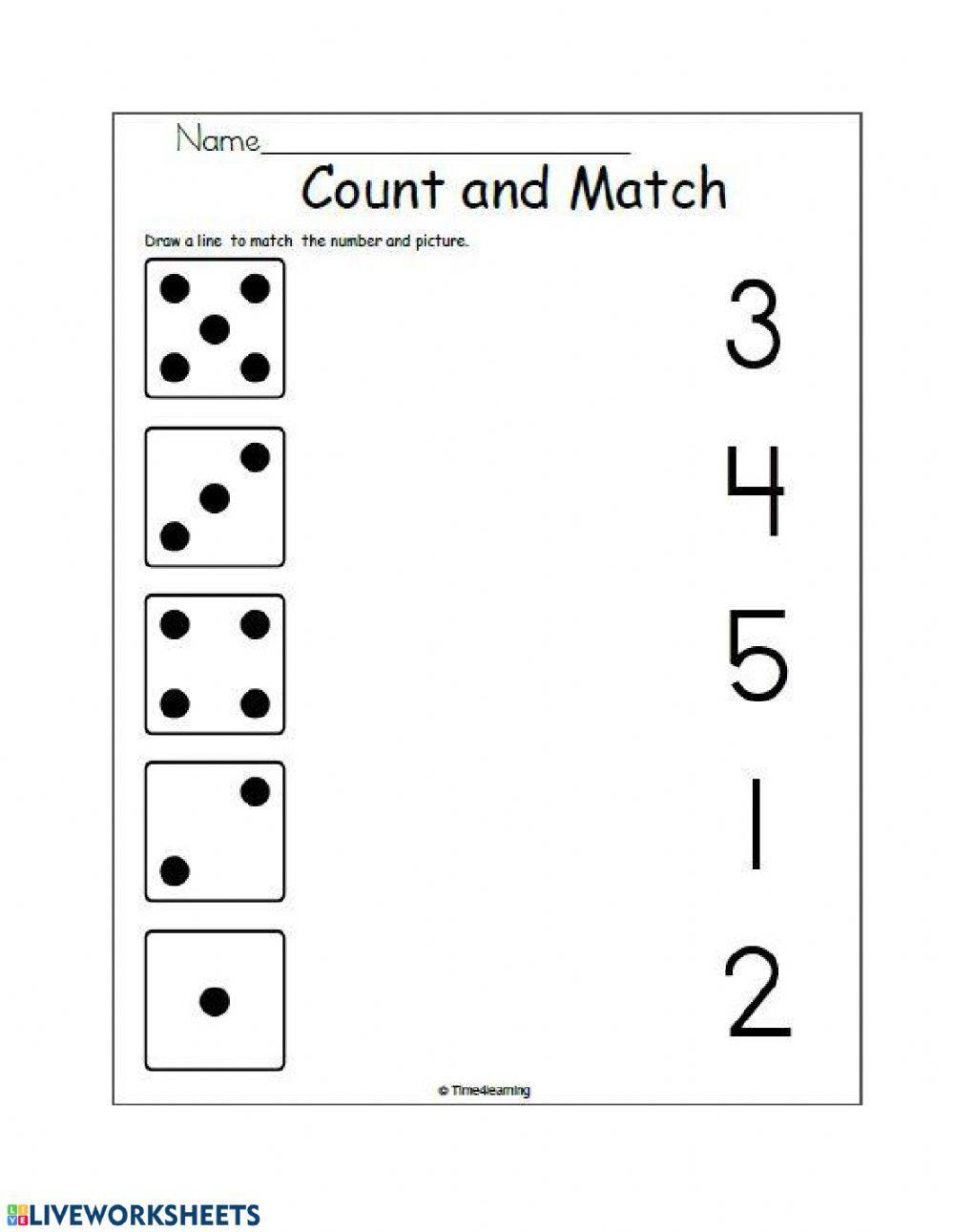 Matching numbers and quantities
