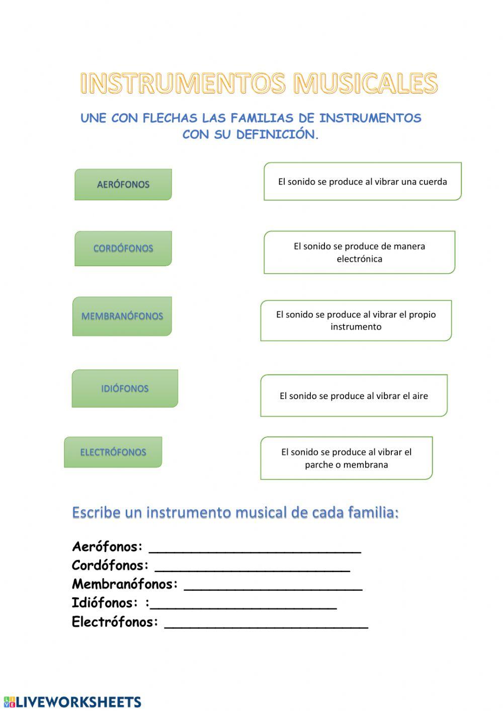 Familias de instrumentos