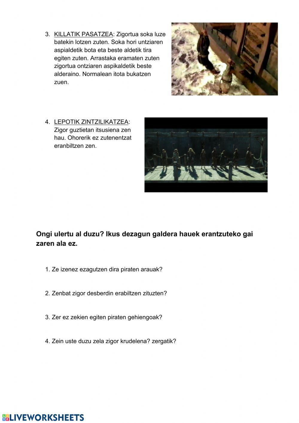 Piraten arauak eta zigorrak