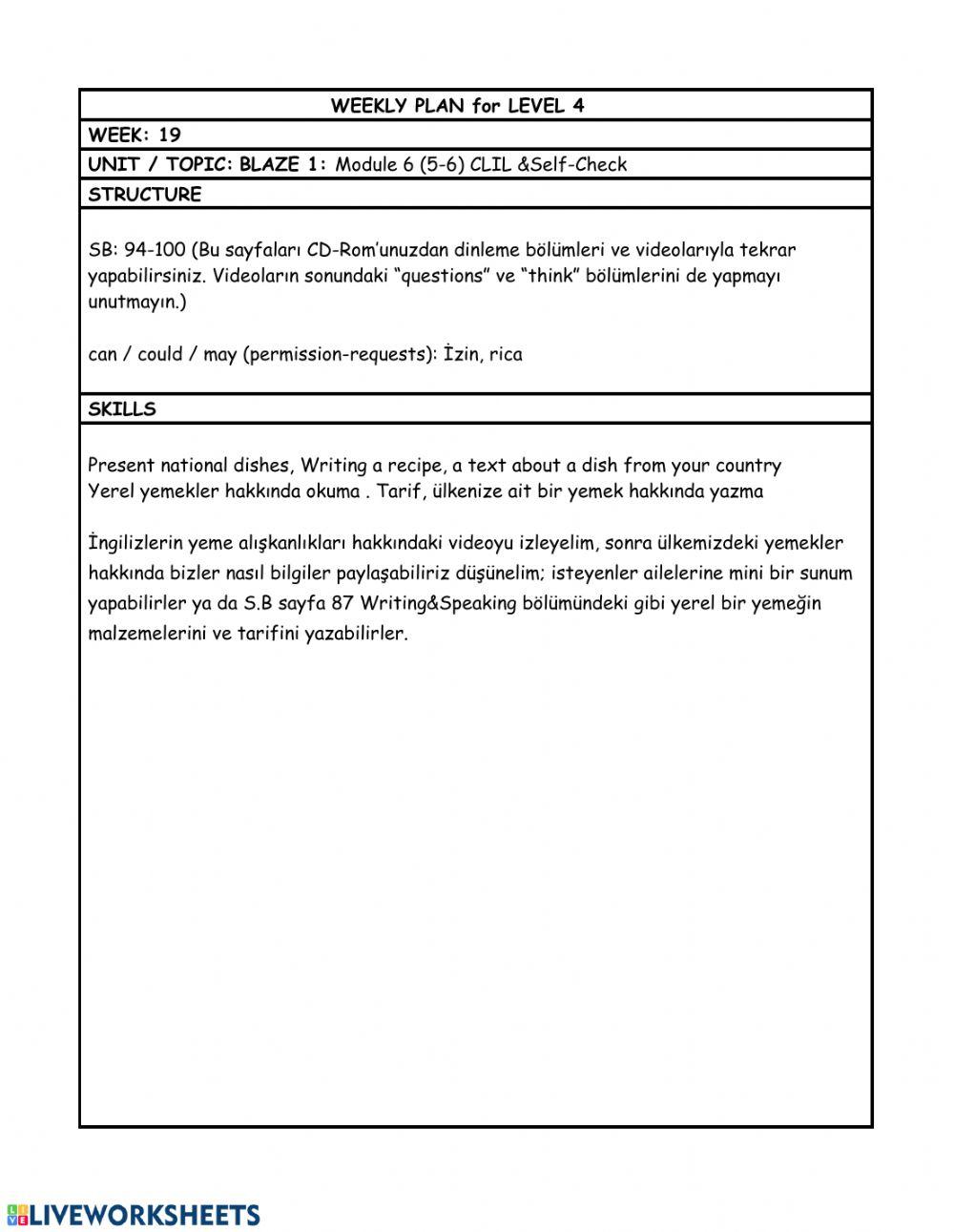 level-4-week-19-weekly-plan-worksheet-live-worksheets