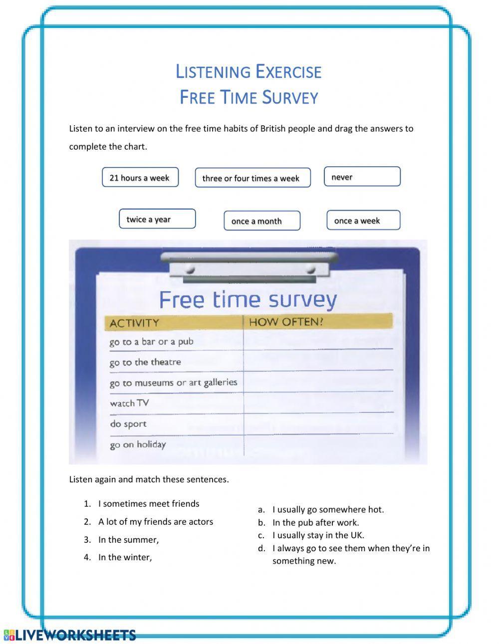 Free Time Survey