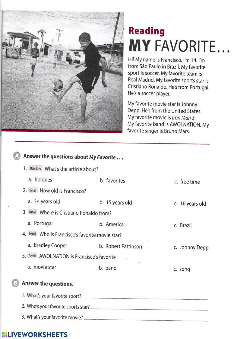 Favourites - Readings