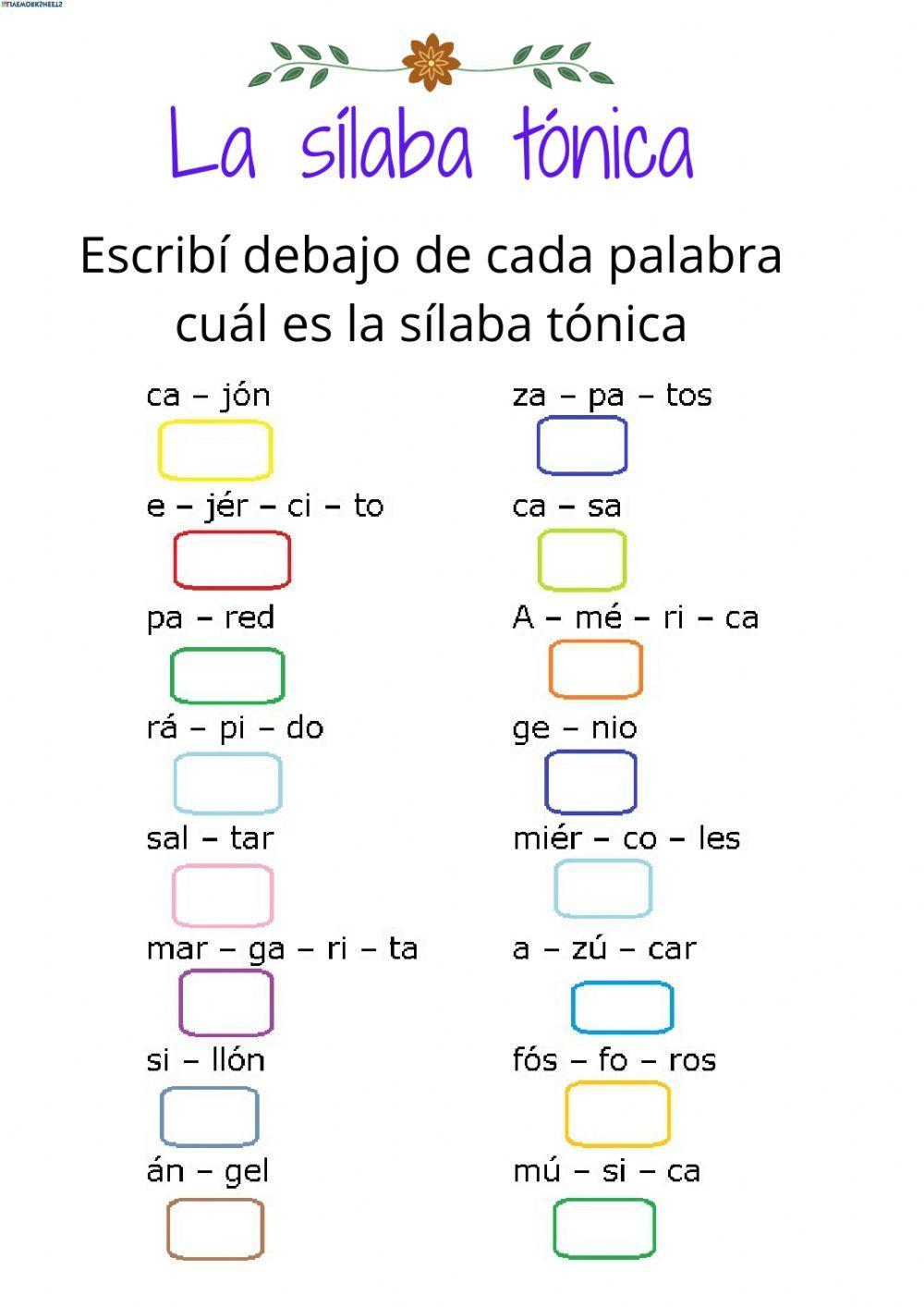 Sílaba tónica