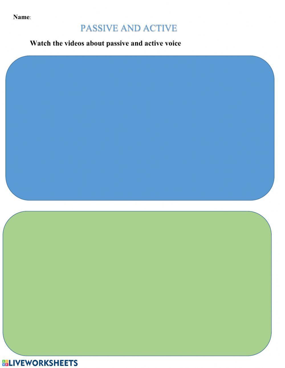 Active and passive voice