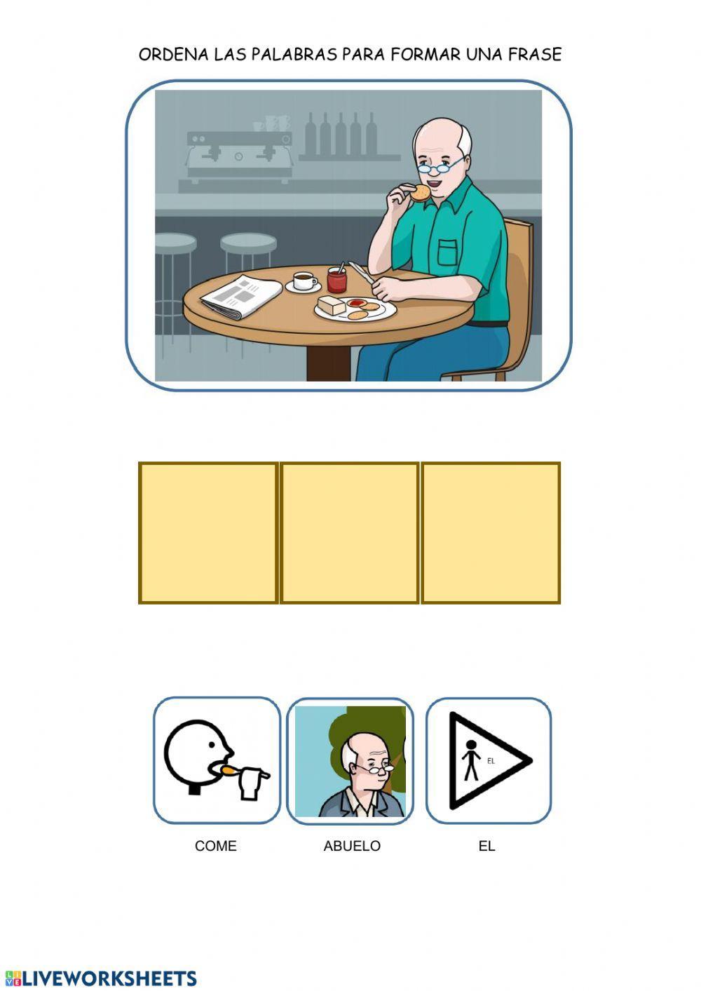 Ordenar frases 3 palabras