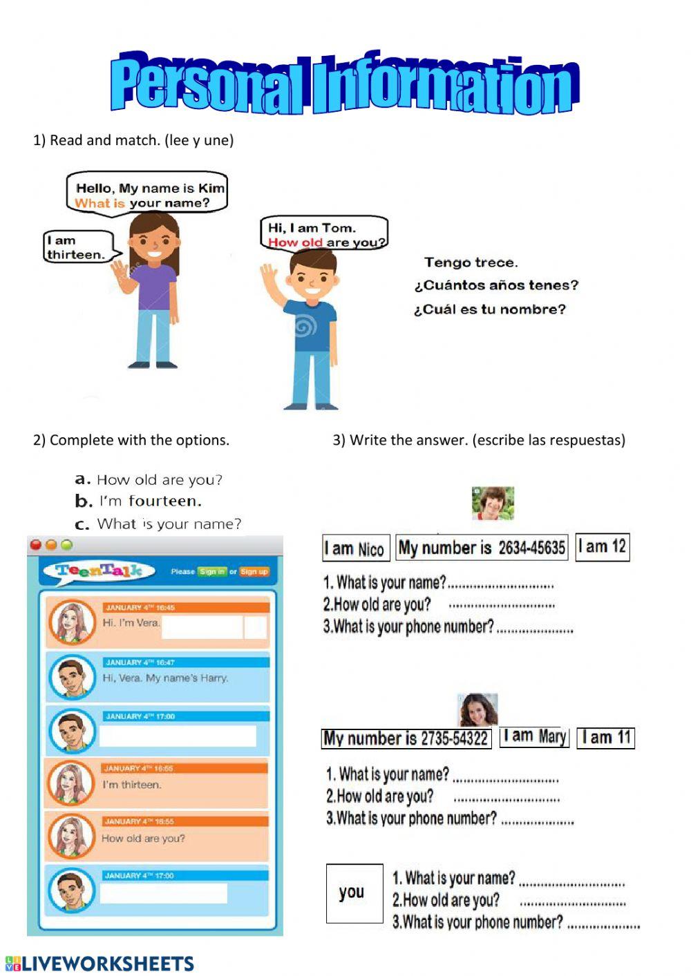 Personal information