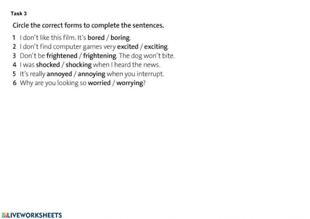 Emotional Description of an Event