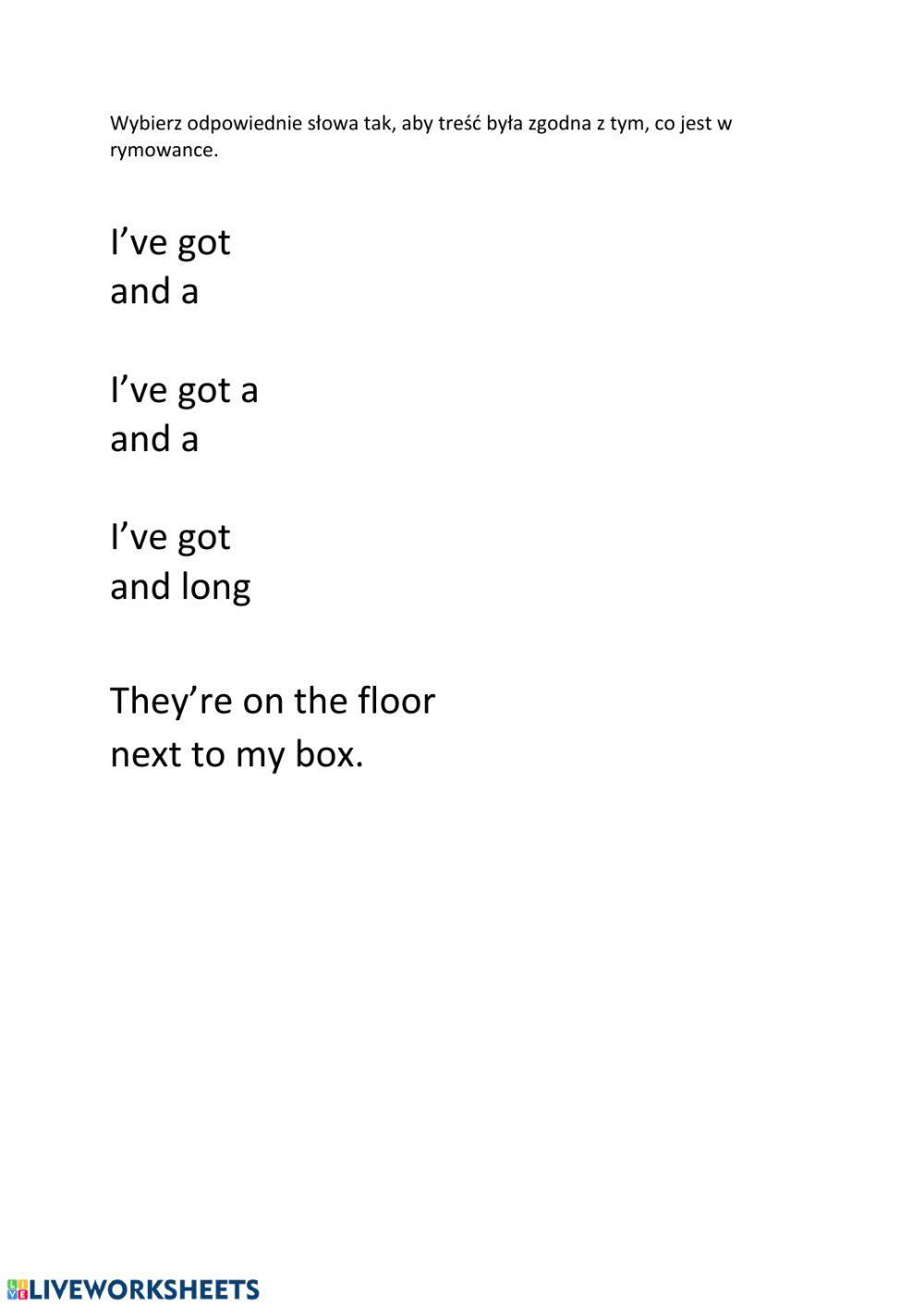 Ubrania Kid's Box 1 unit 8