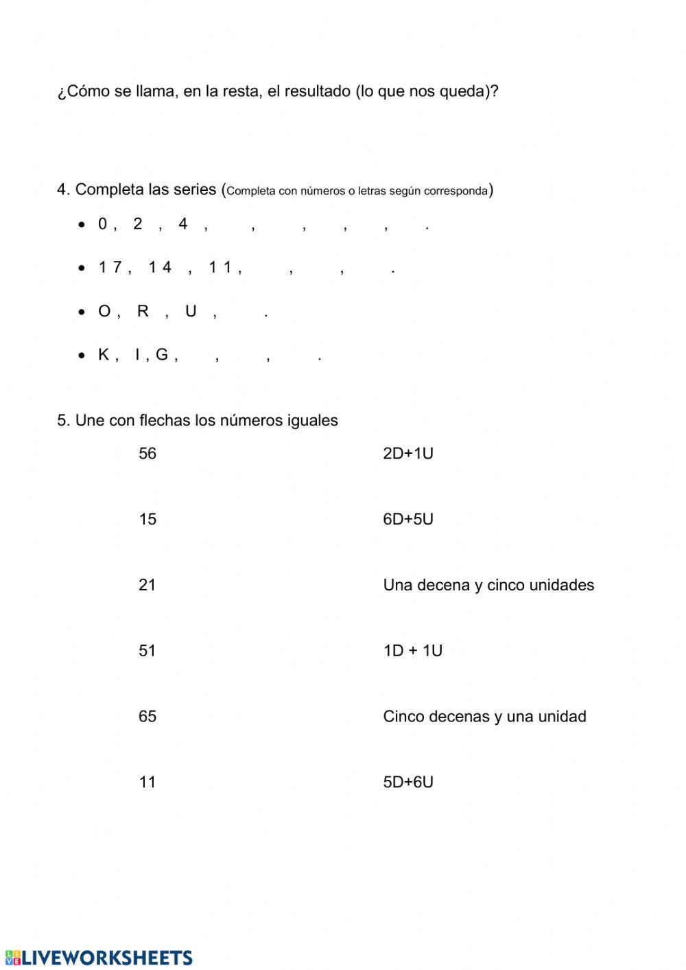 Ejercicios matemáticas