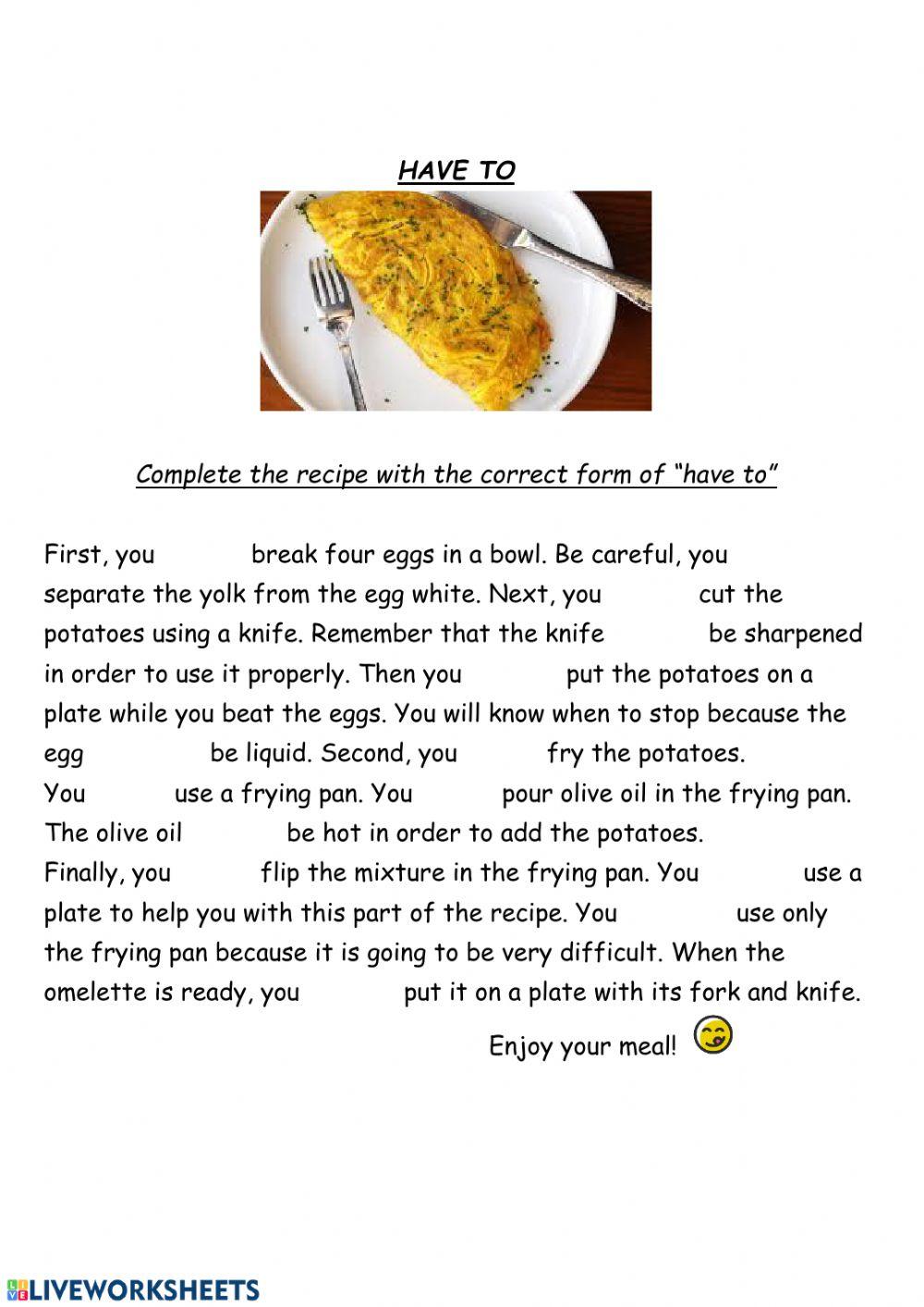 Have to- Don-t have to