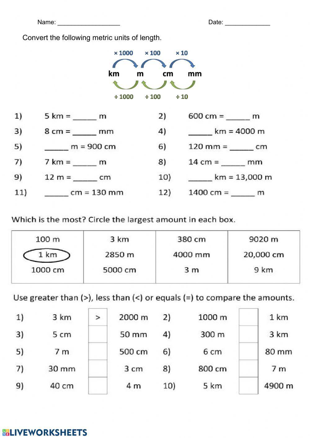 Metric Conversions