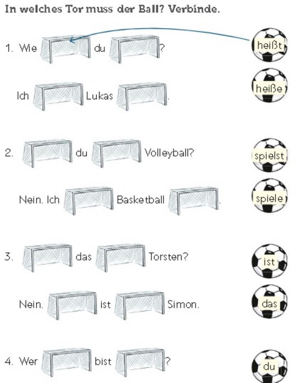 In welches Tor muss der Fussball?