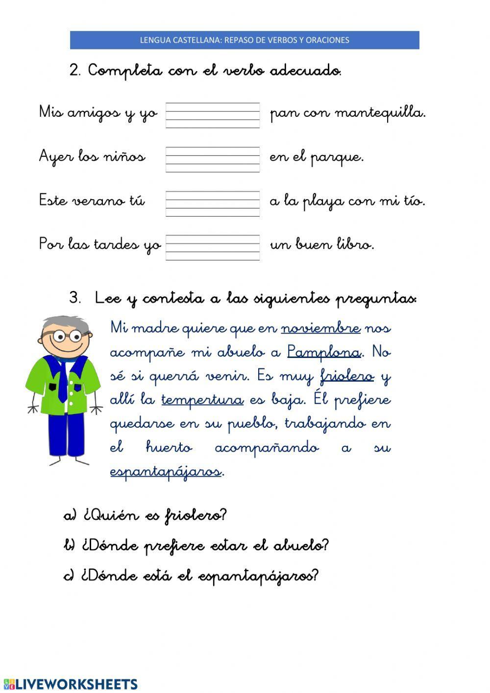 20 Abril: Gramática: Verbos