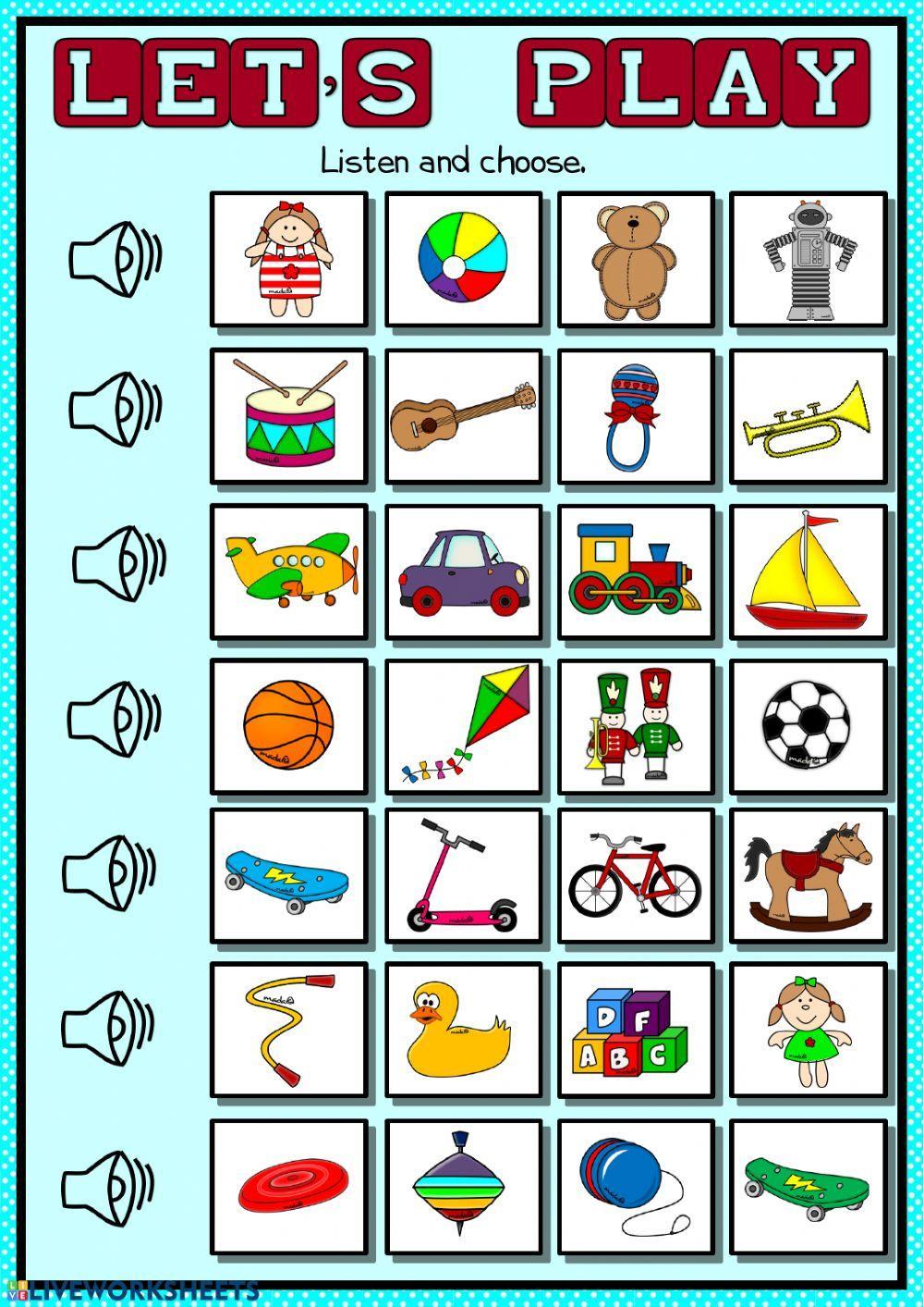 Let's play - listening and matching