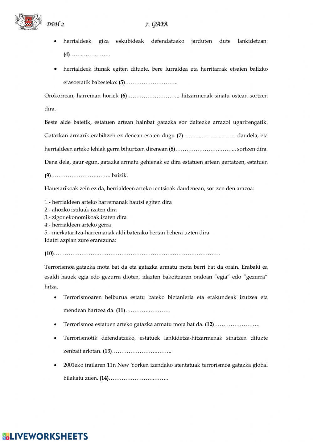 (DBH 2) Lurraldearen antolaketa (3)