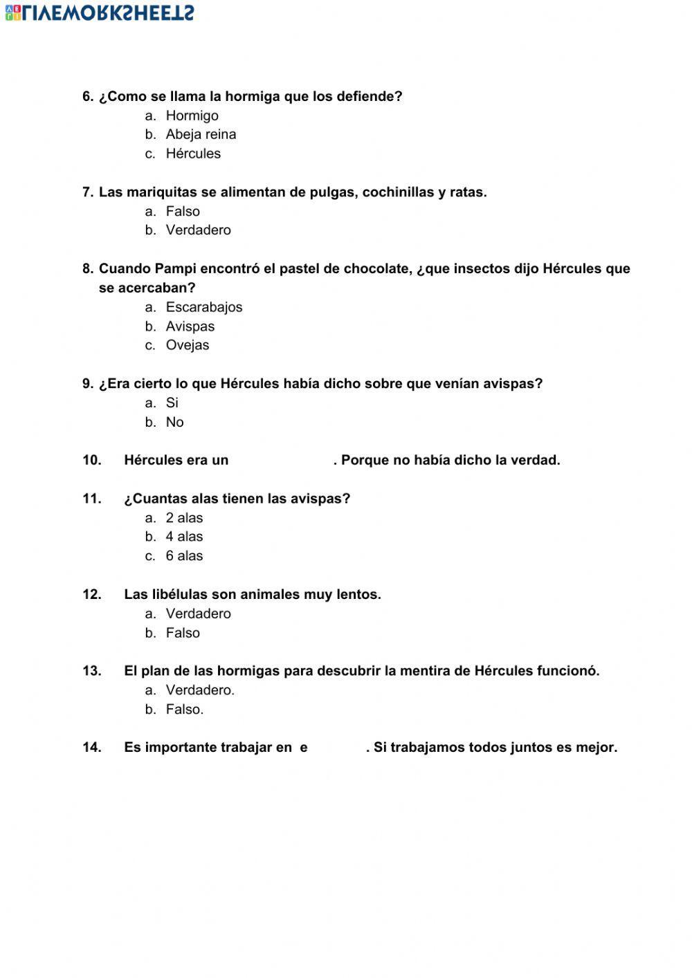 Cuento El Hormiguero