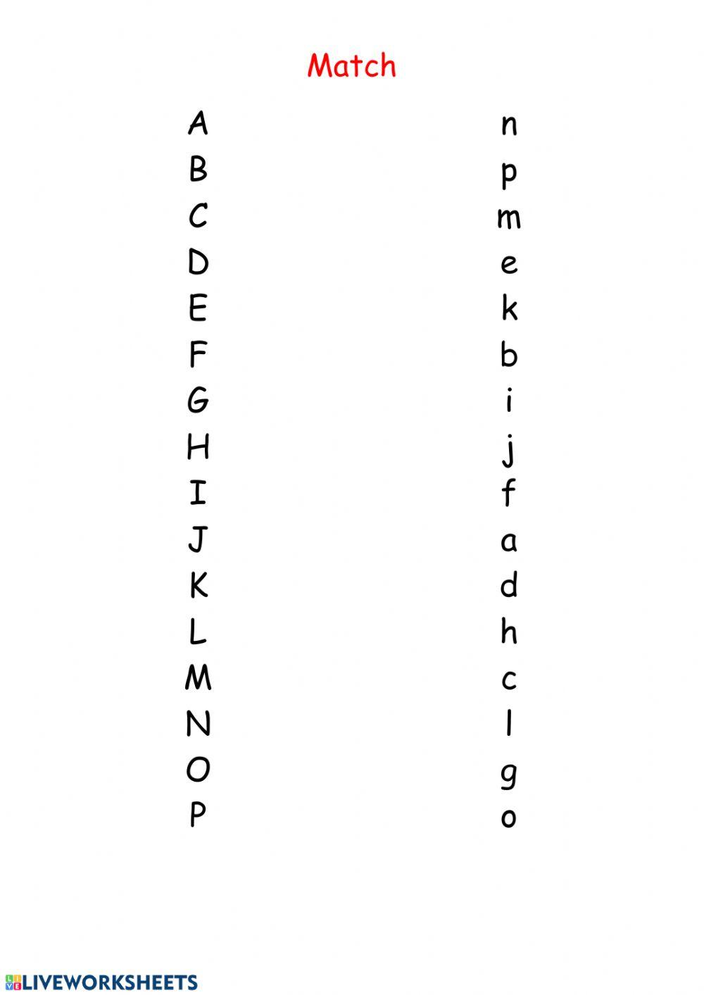 Alphabet a-p Alphabet a-p