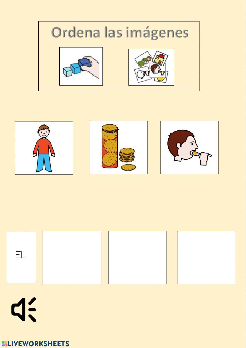 Estructurar frases. Nivel 1