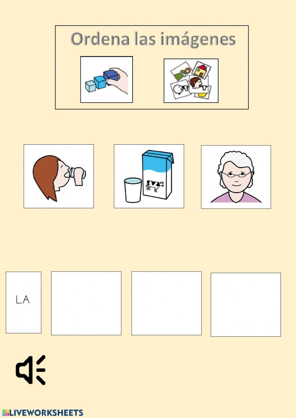 Estructurar frases. Nivel 1