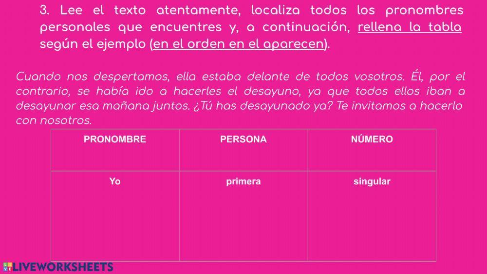 Lengua 5º curso: sinónimos y antónimos, pronombres pers. y demostr. y comillas