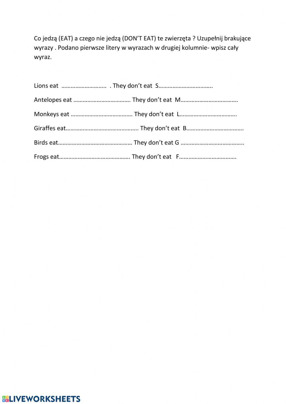 Animals eat-don't eat2