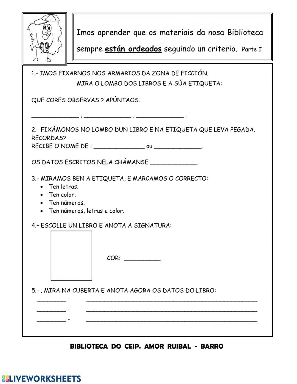 Organización da biblioteca I e II