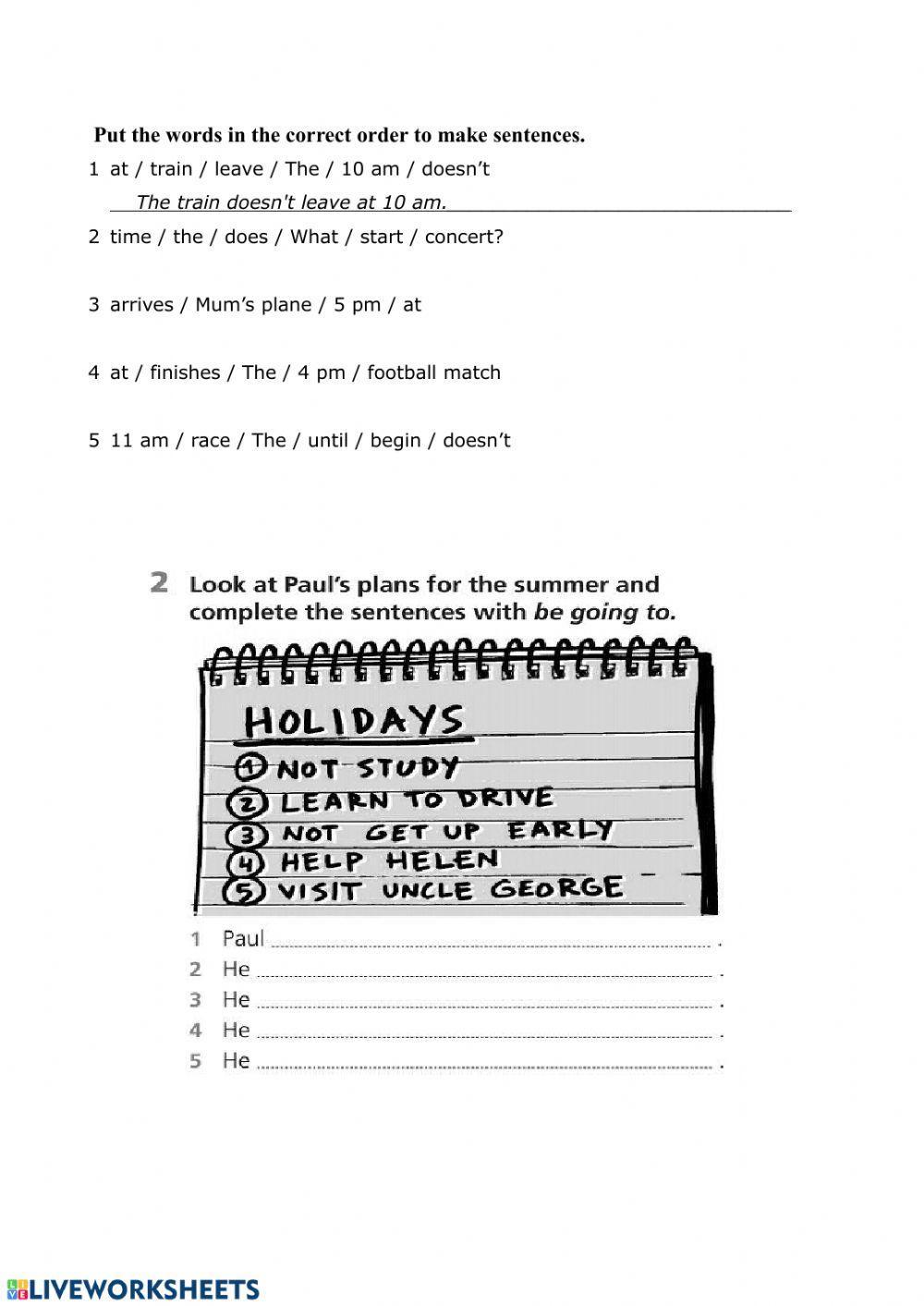 Unit 7 grammar and vocabulary