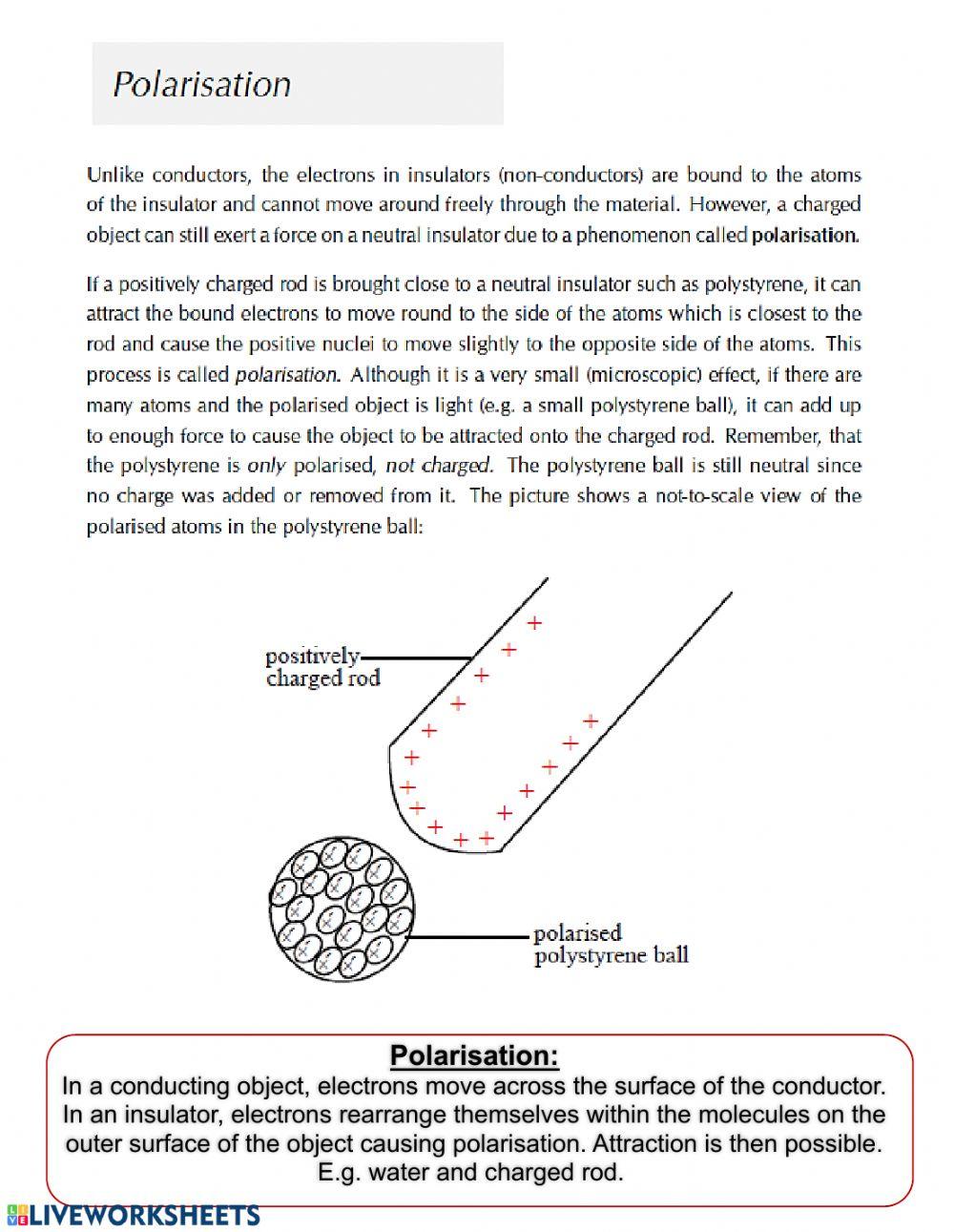 Grade 10 Electrostatics Worksheet Pdf