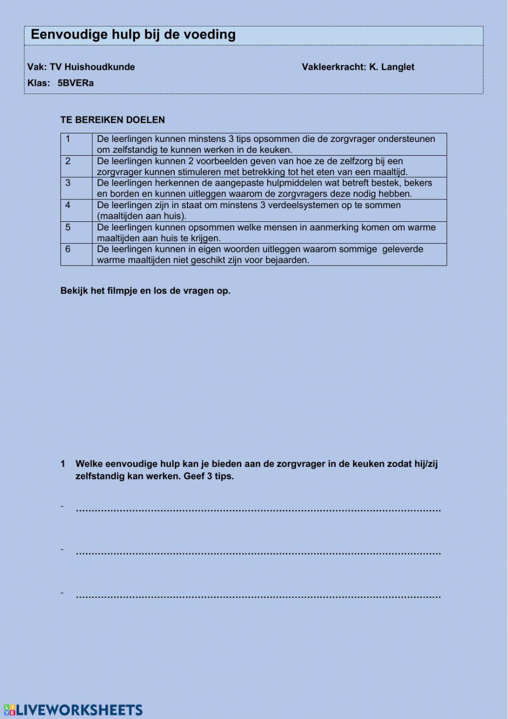 Eenvoudige hulp bij voeding