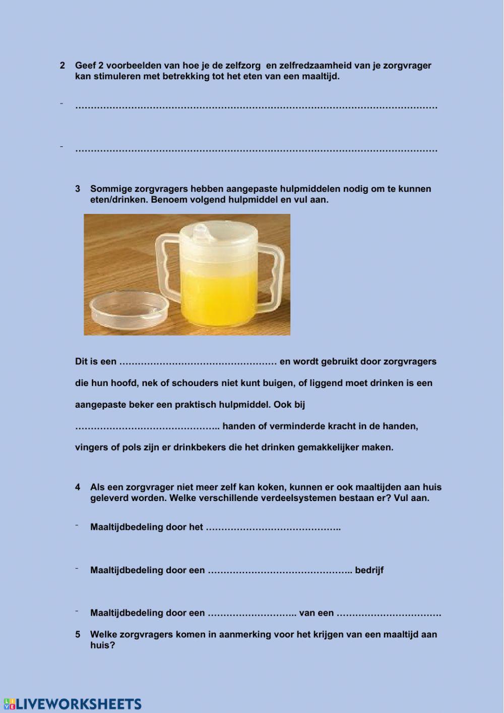 Eenvoudige hulp bij voeding