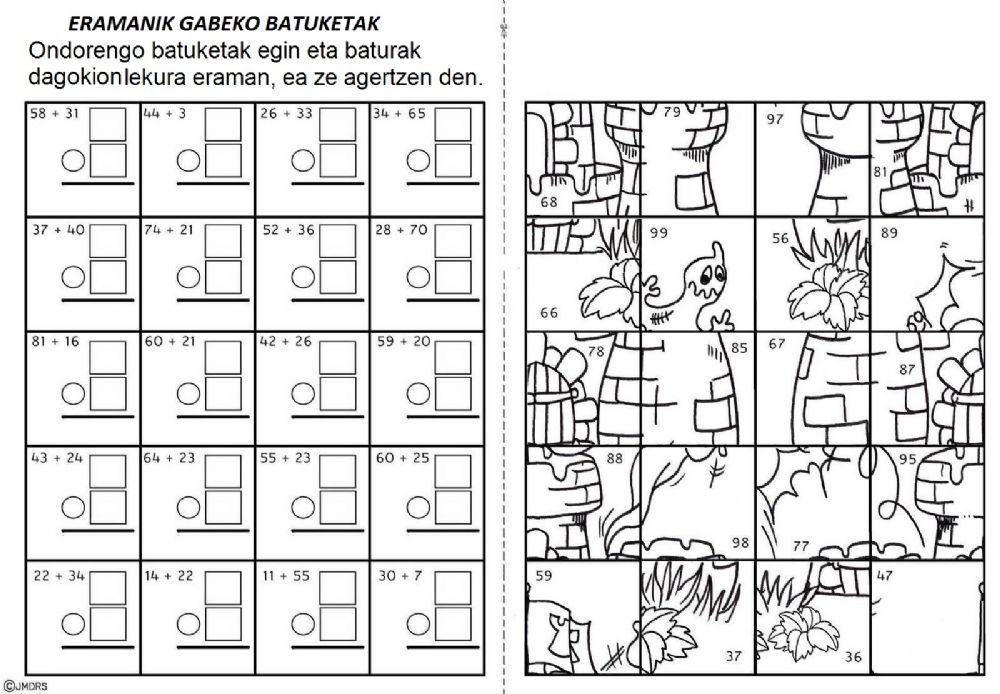 Bi zifretako eramanik gabeko batuketak3