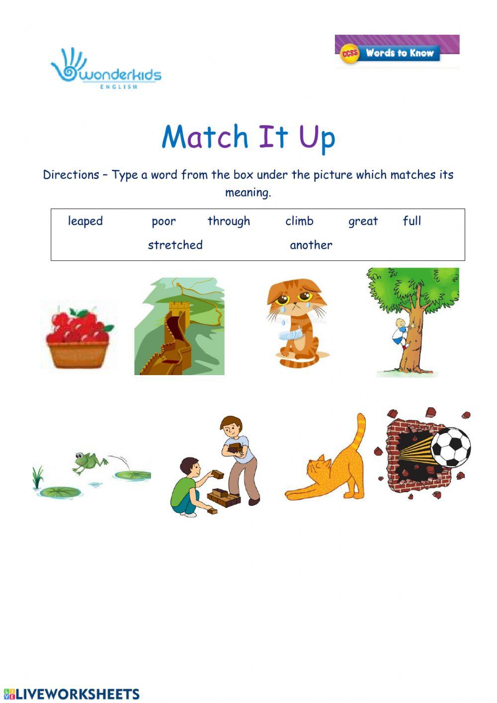 Wonderkids Vocabulary Practice