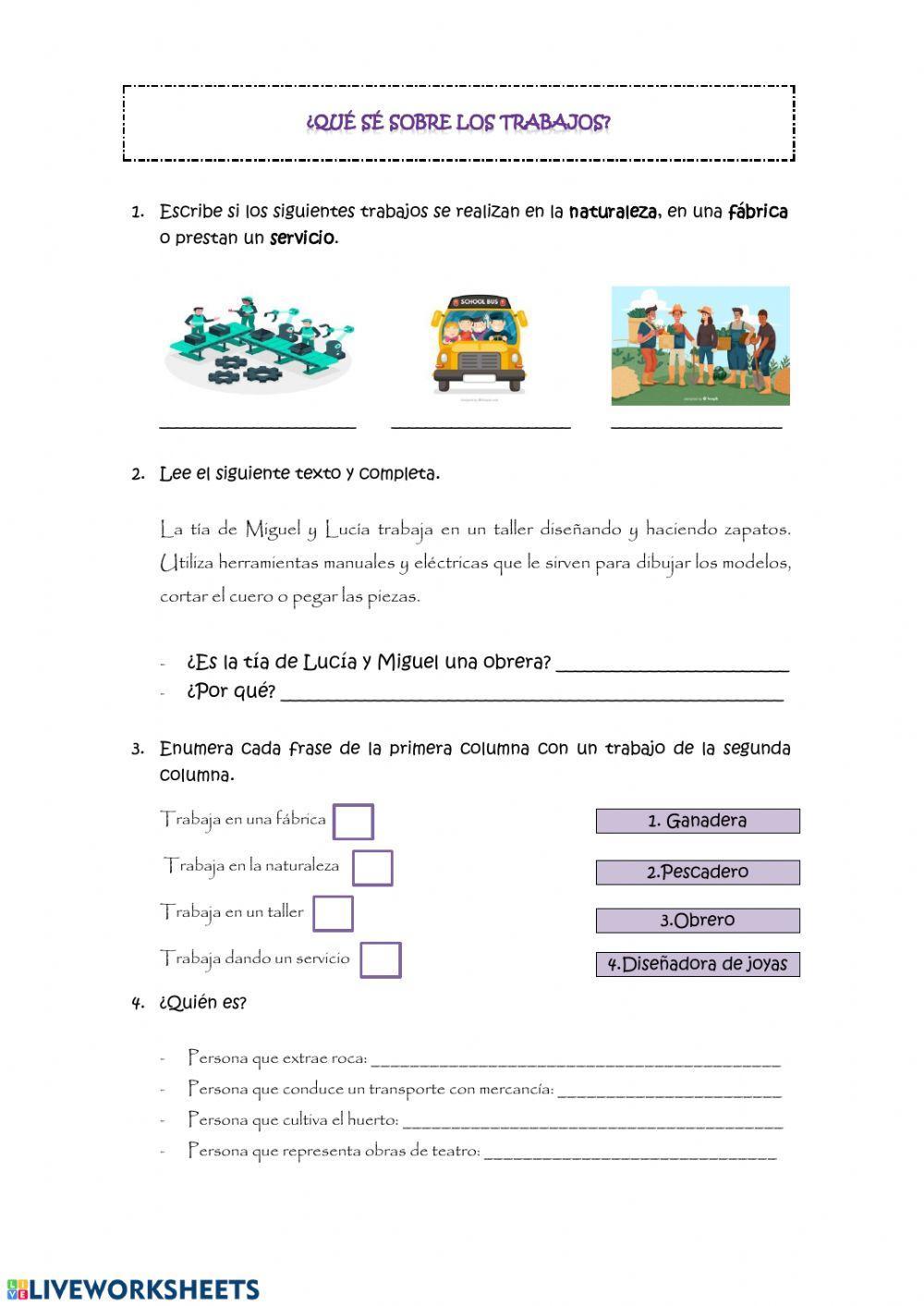 ¿Qué sé de los trabajos?