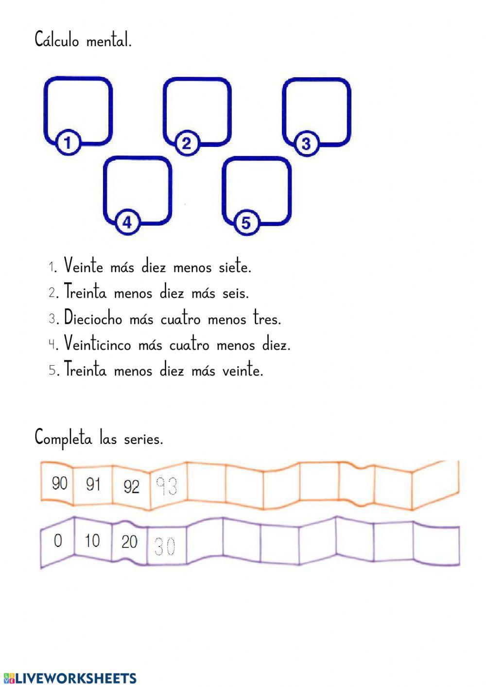 Completa estas series