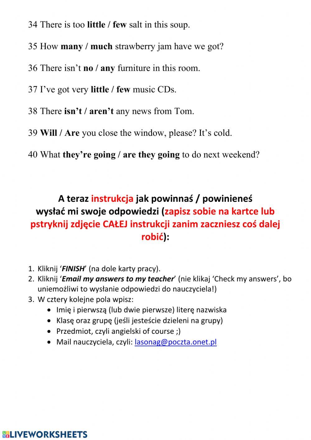 Grammar - mixed (No. 1)