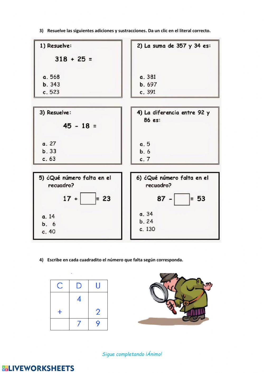 Actividades de refuerzo de Mate