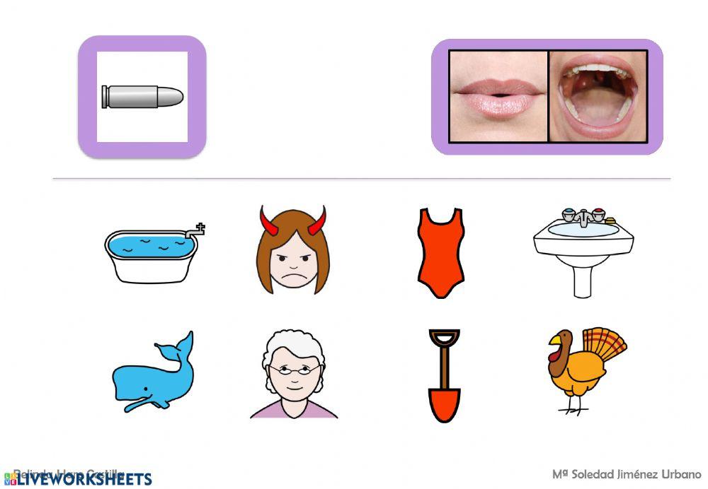 Silabas iniciales con B