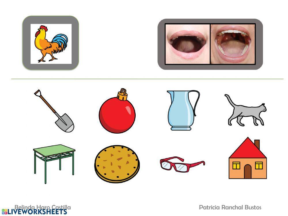 Silabas iniciales con G