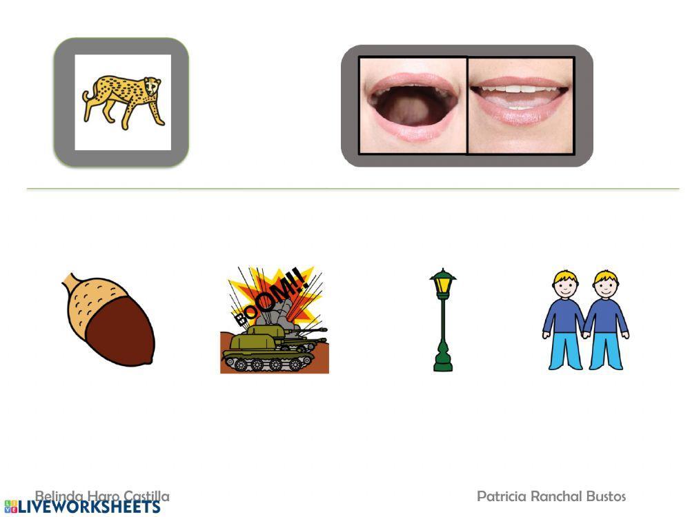 Silabas iniciales con G