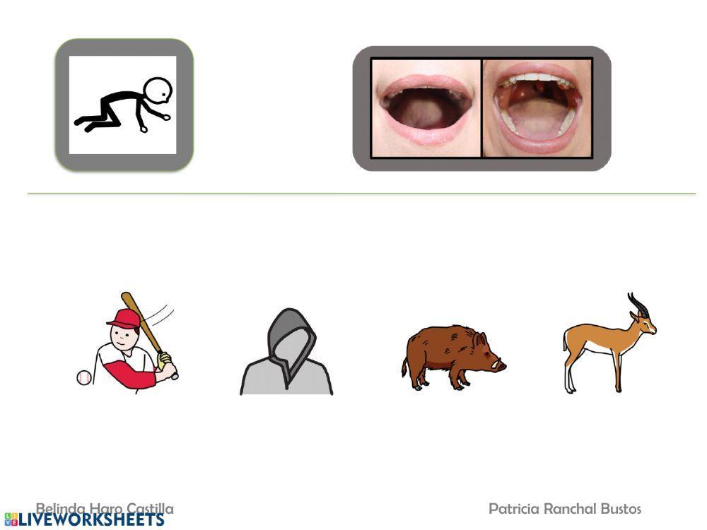 Silabas iniciales con G