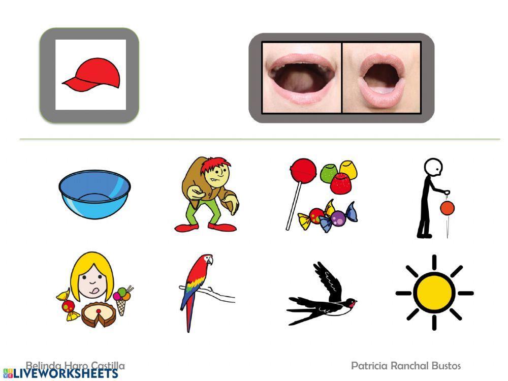 Silabas iniciales con G