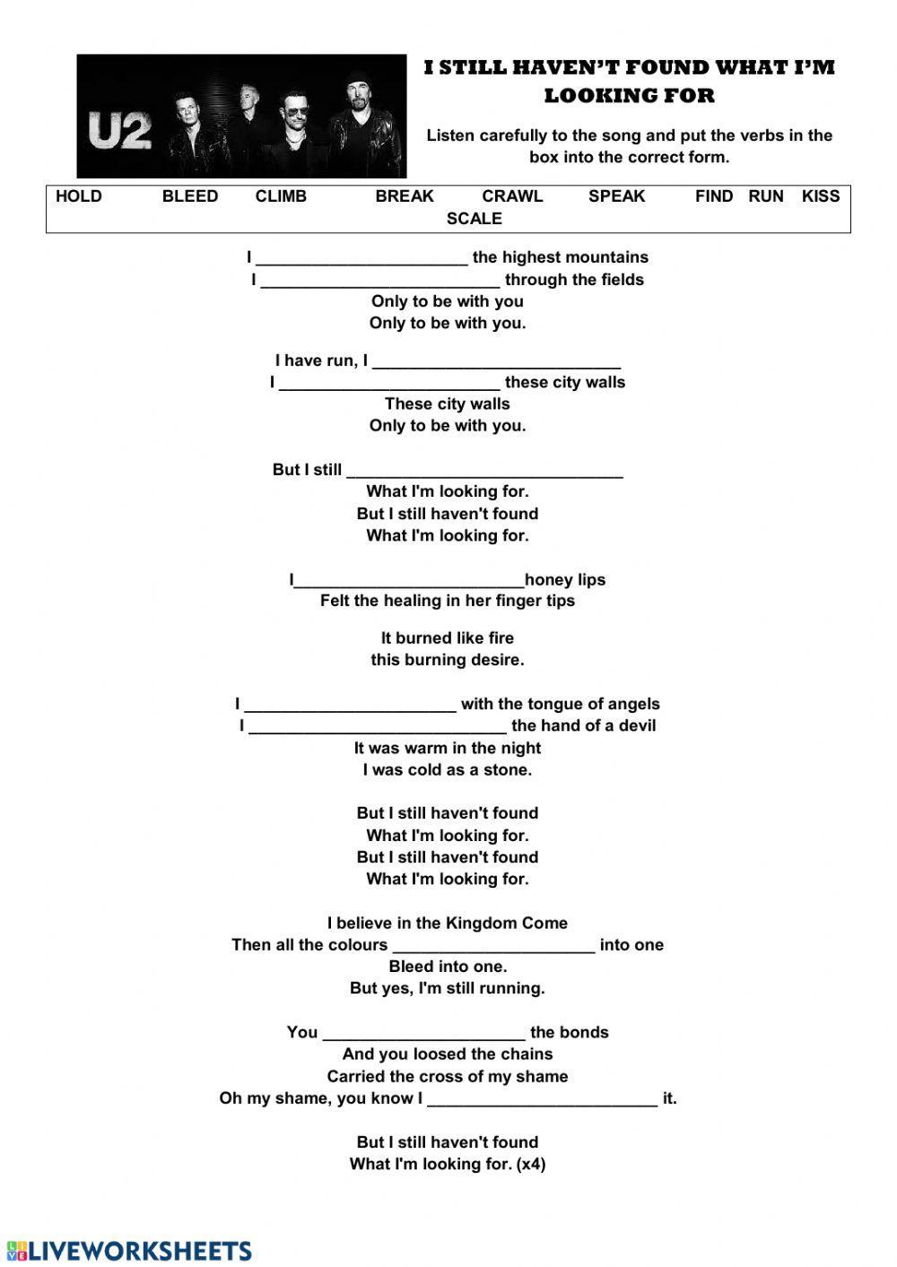 I still haven't found what I'm looking for