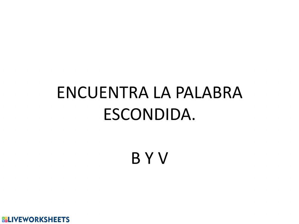 Repaso de b y v Repaso de b y v