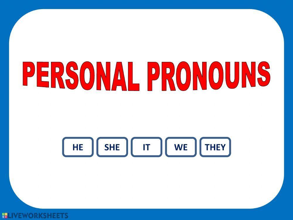Personal Pronouns Game