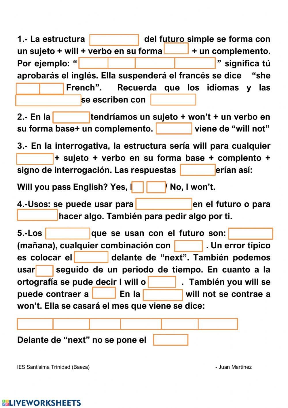 Future simple Future simple