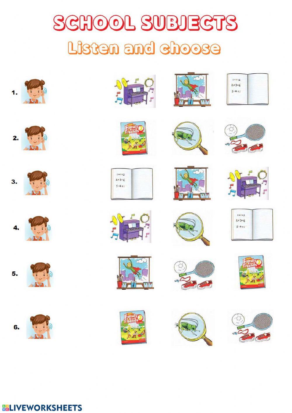 School subjects f&f2