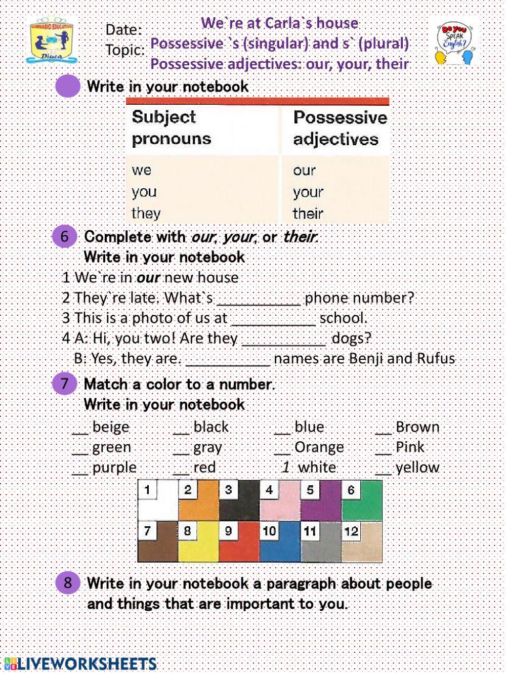 Protecting our Bodies Excercises