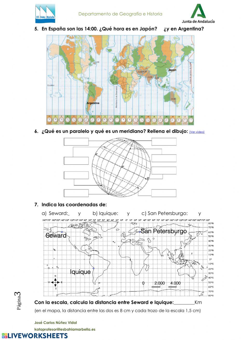 Tareas de recuperación LA Tierra y los mapas